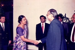Nayeni Welcoming Professor G.L. Peiris, Minister of Foreign Affairs