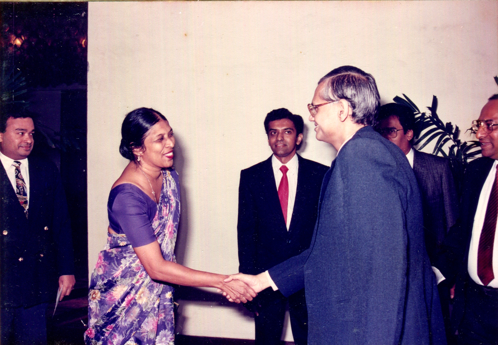 Nayeni Welcoming Professor G.L. Peiris, Minister of Foreign Affairs