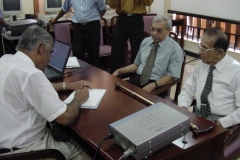 Prof. Samaranayake signing letter of acceptance as new Director, UCSC.