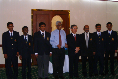 With the Sri Lanakan Team to the International Olympiad in Informatics IOI in 2004 together with Manager and Deputy Manager. CEO of Sri Lanka Telecom that sponsored the team is also in the picture