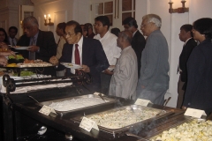 Dinner following the Felicitation Ceremony. l-r Prof. Samaranayake, Dr. P.R. Anthonis, Visharada Amaradewa, Prof. J. B. Dissanayake